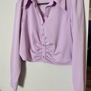 Rachel Zoe Lavender Button-Up Women's Top